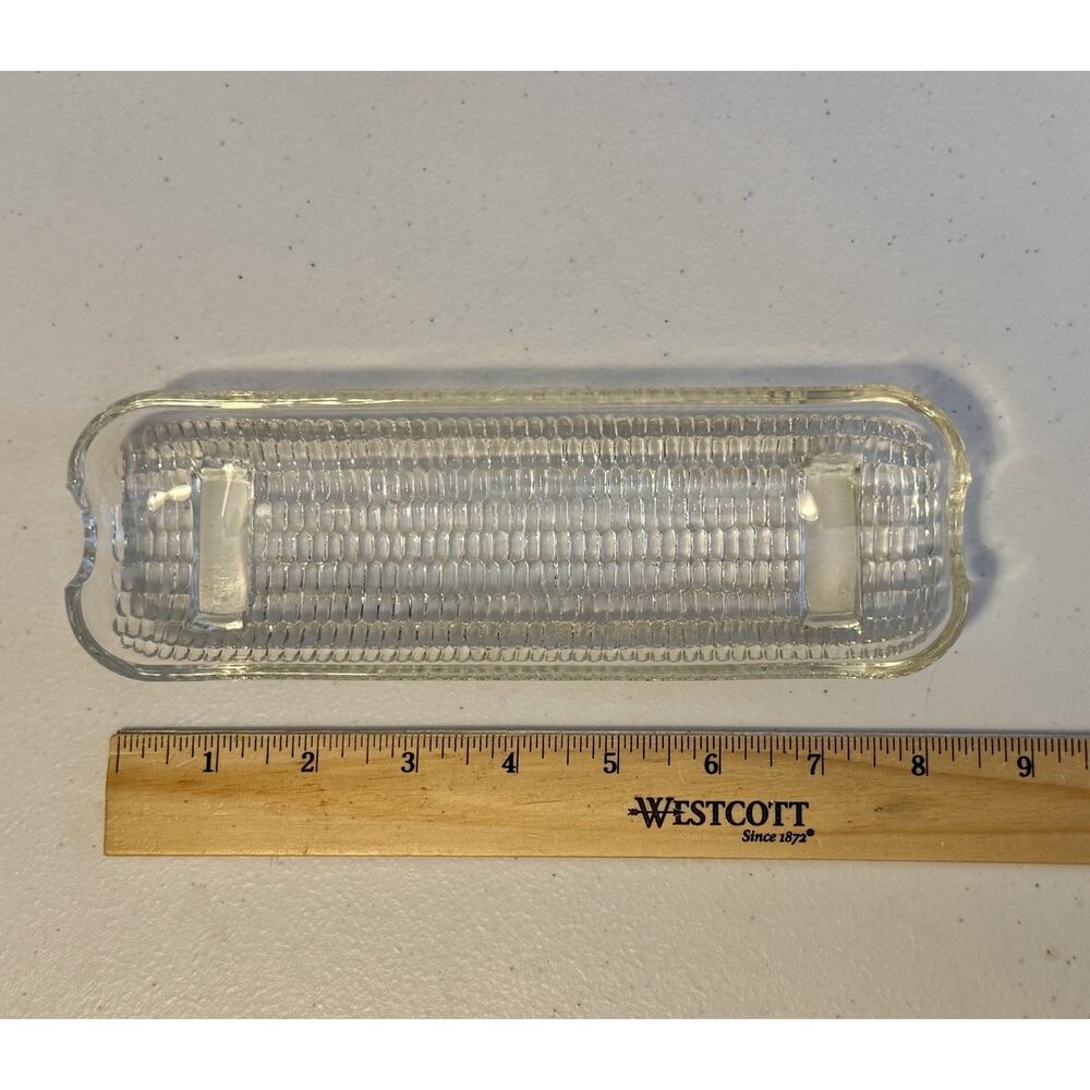 5 Vintage Clear Glass CORN ON THE COB Individual Pressed Serving Dish Holders - Picture 2 of 5